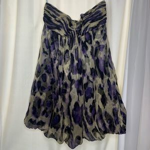 Marciano Leopard Bandeau Mini Dress